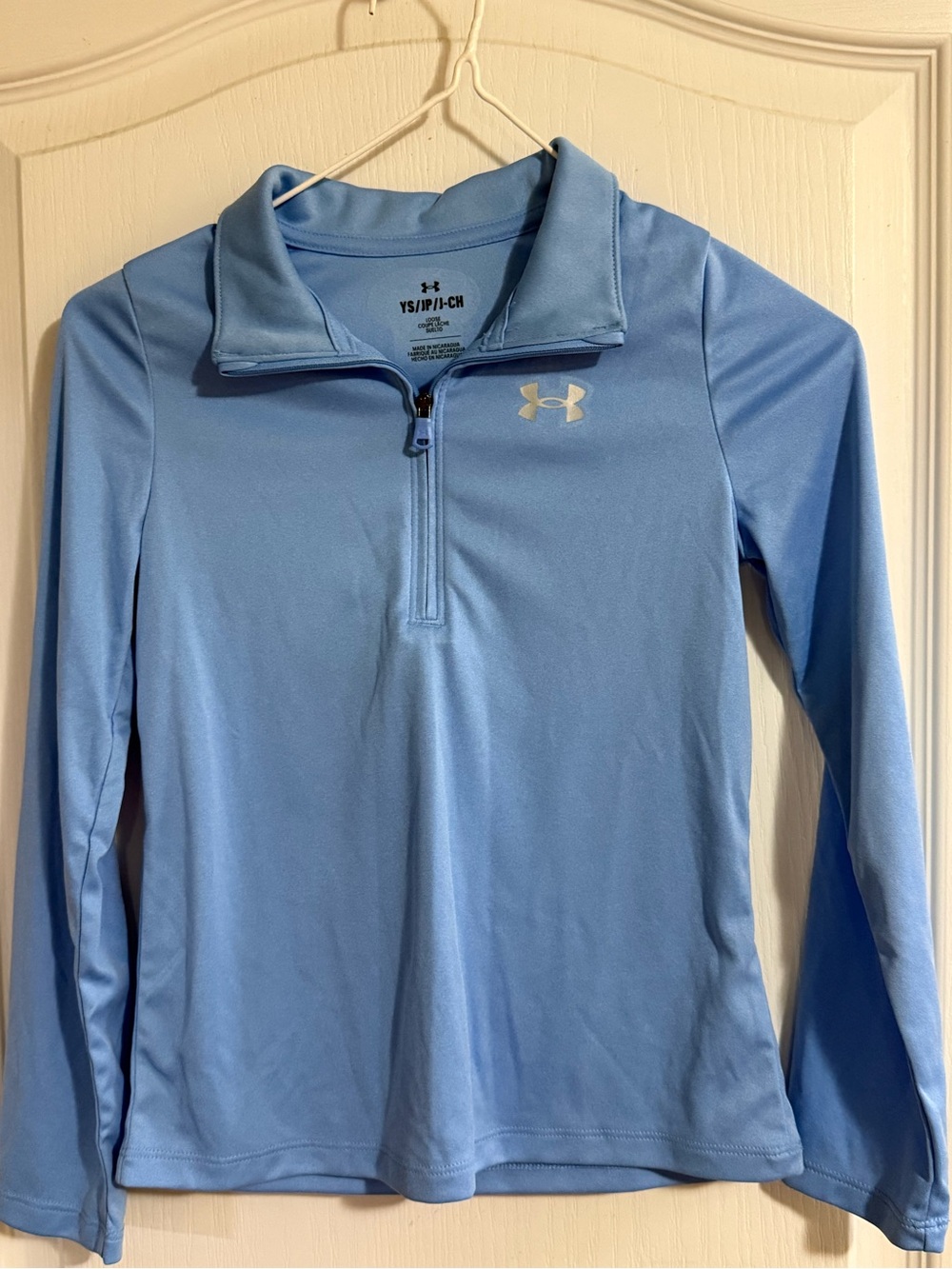 Under Armour Girls' Light Blue Quarter-Zip Athletic Pullover